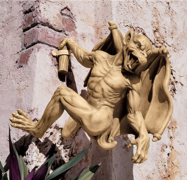 Gaston The Gothic Gargoyle Climber Wall Sculpture